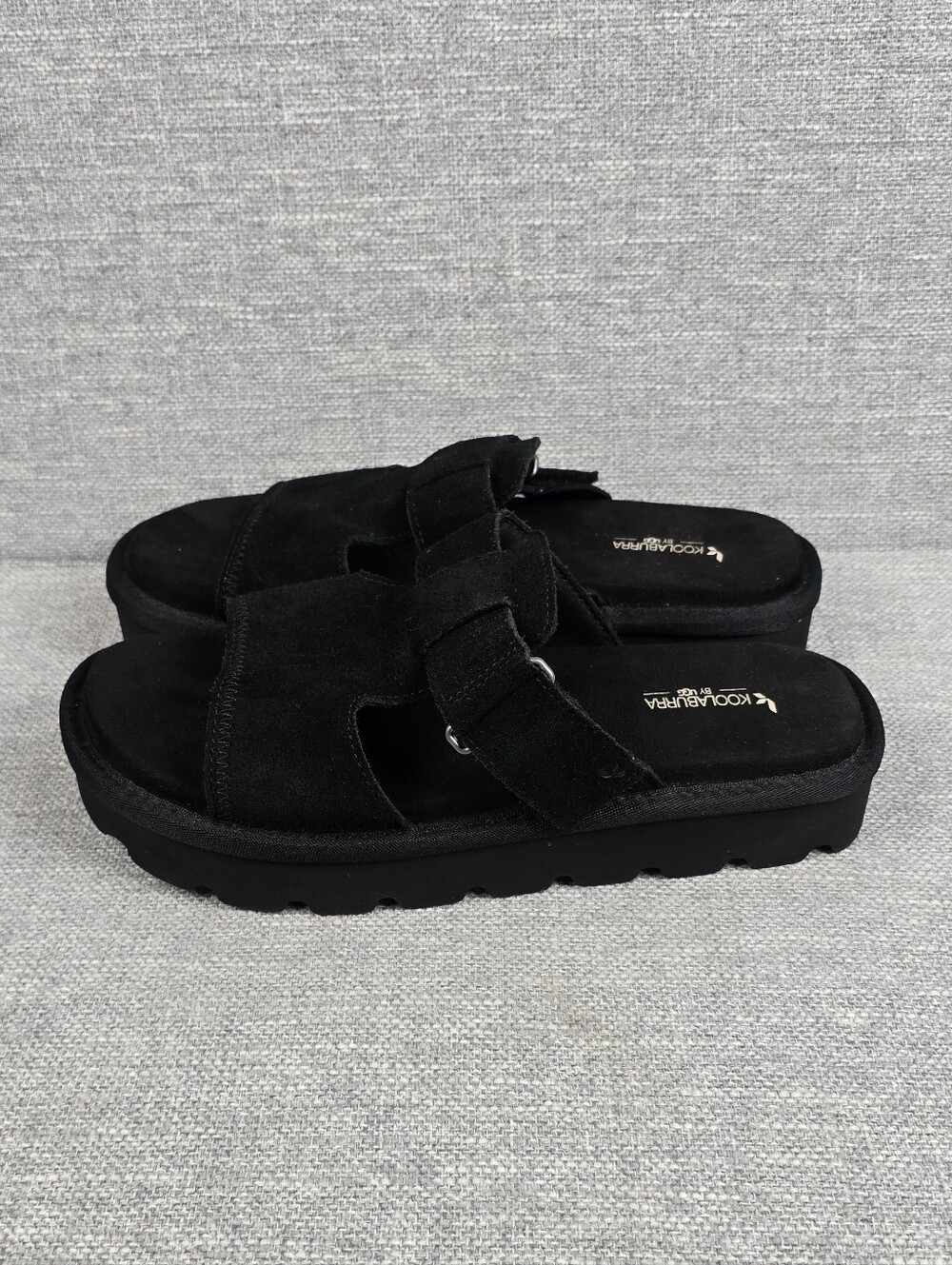 Koolaburra By UGG Black Open Toe Sandals Womens Sz 9 Like New